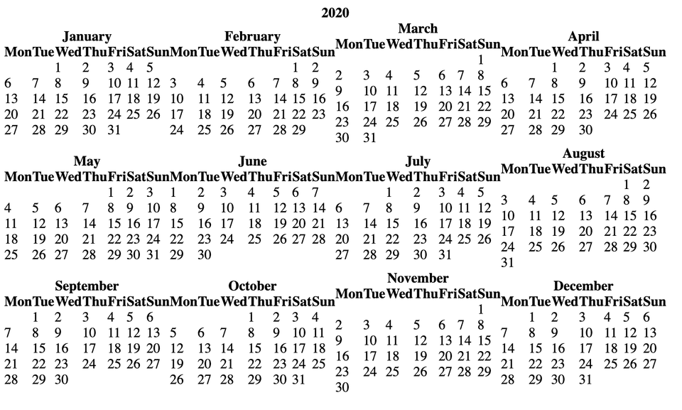 python calendar html year