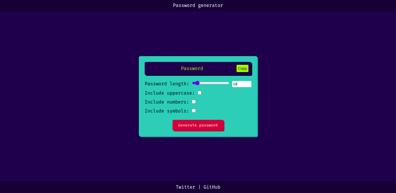 Password generator