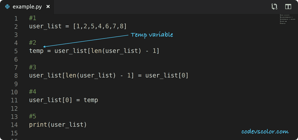 python-program-to-swap-the-first-and-the-last-element-of-a-list