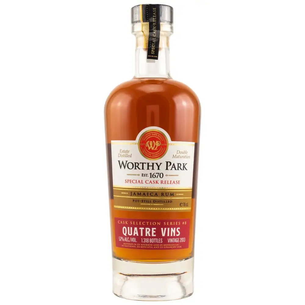 Image of the front of the bottle of the rum Special Cask Release #8 Quatre Vins