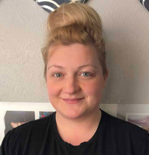 Lindsey, one of the senior stylists at Hair by Julie, the longest established hairdressers in Dufftown, Moray