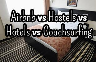 Airbnb vs Hostels vs Hotels vs Couchsurfing