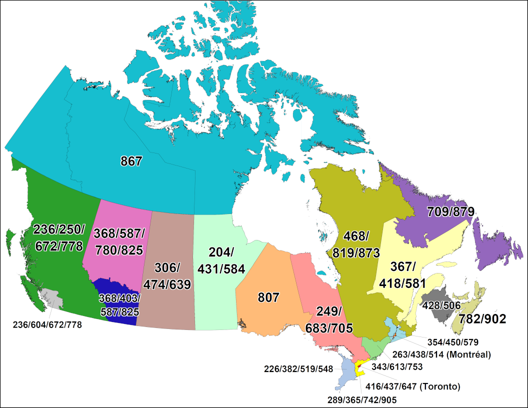 area codes