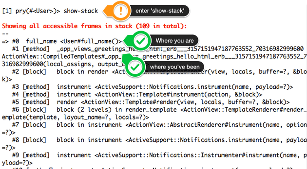 show stack