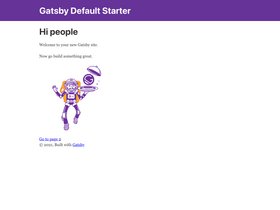 Gatsby Starter Default screenshot