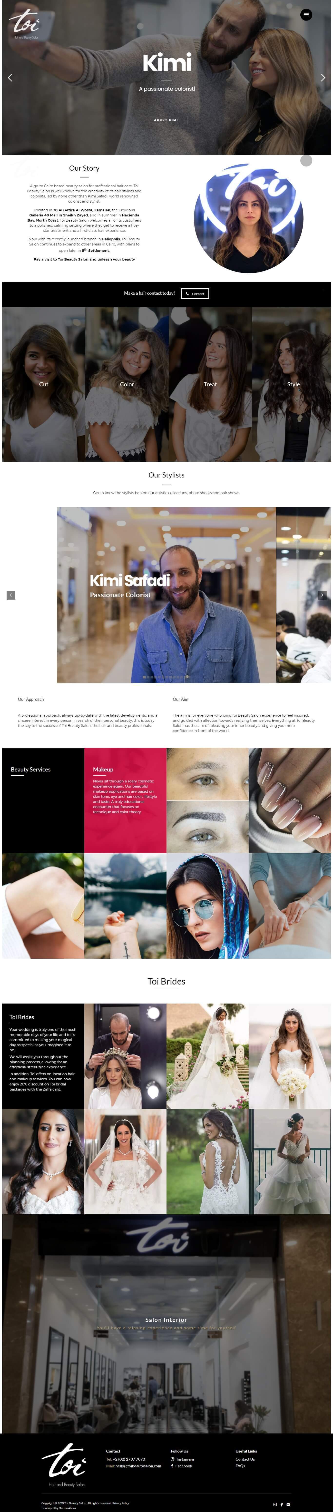 Toi Beauty Salon Website