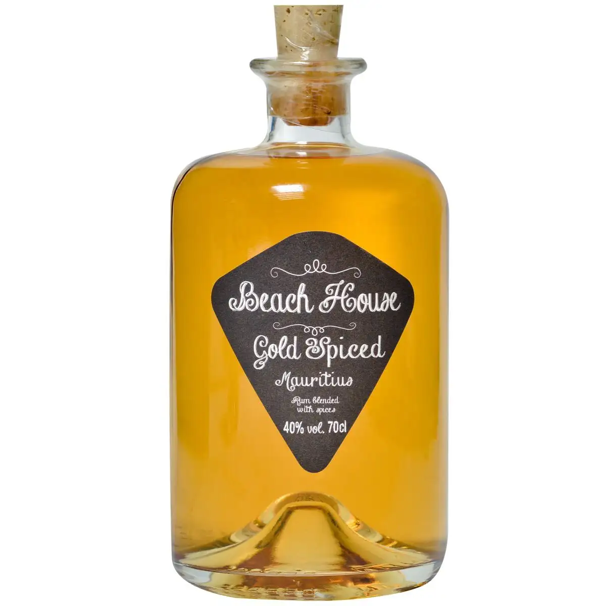 Image of the front of the bottle of the rum Beach House Gold Spiced
