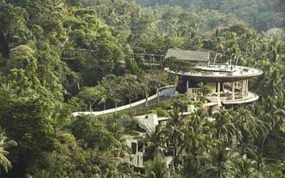 While the Four Seasons is a large resort, it blends well with its surroundings.
