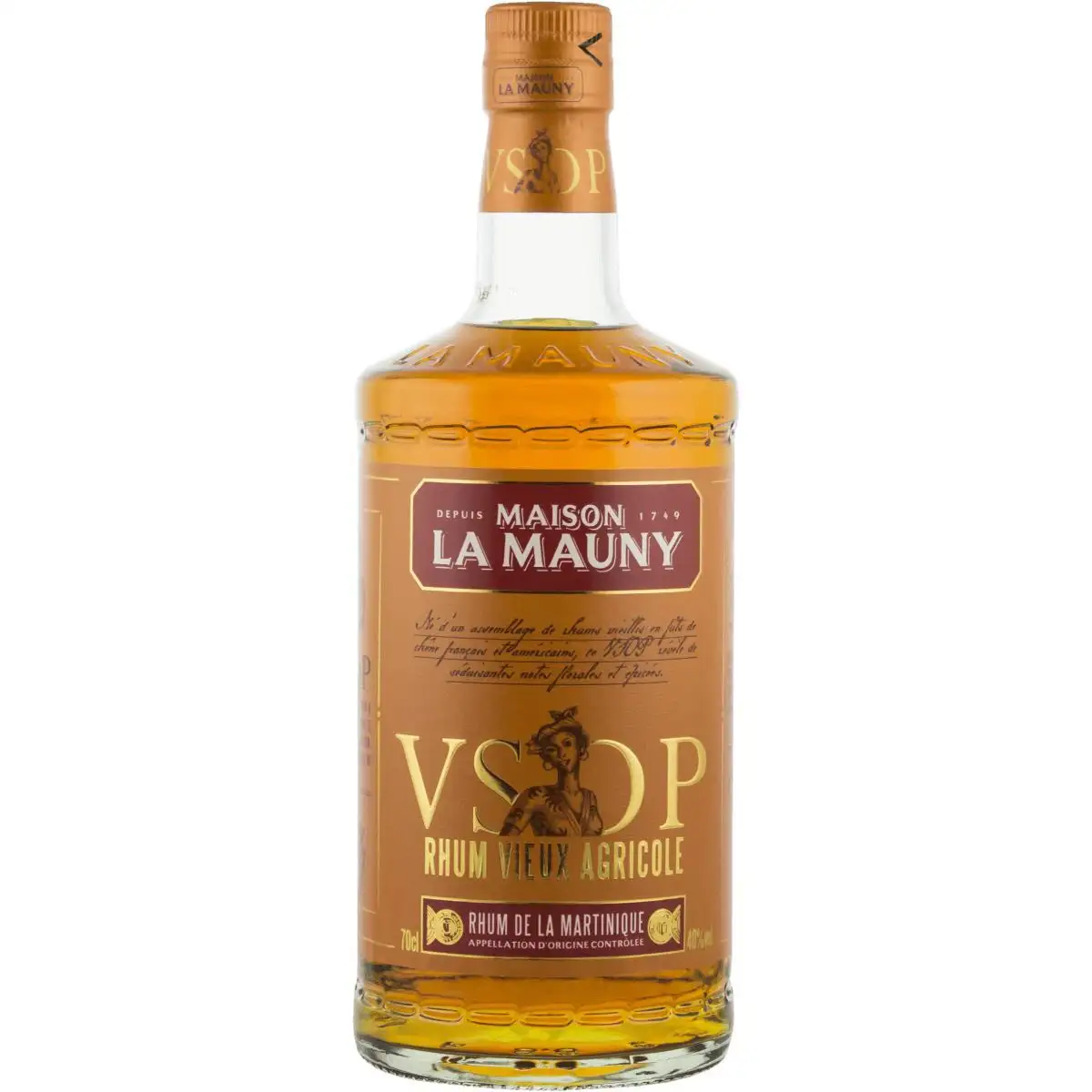 Image of the front of the bottle of the rum VSOP