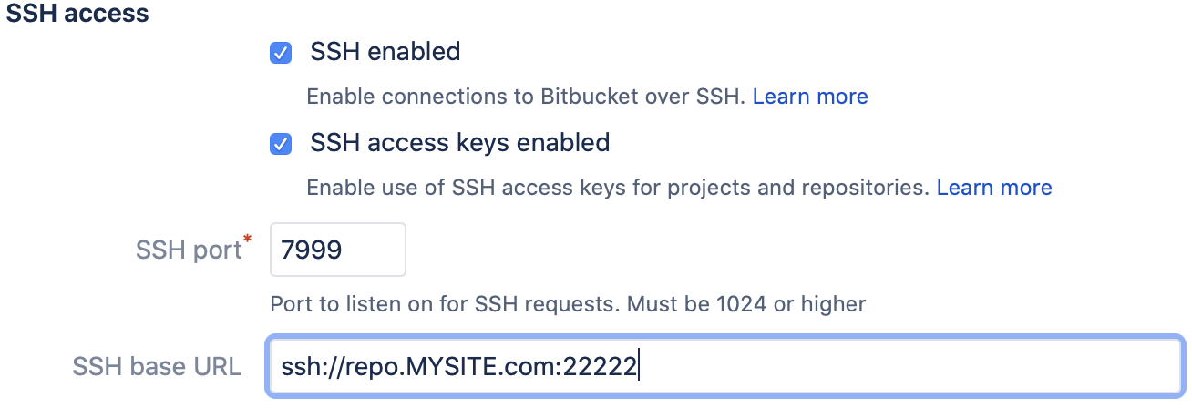 Enabling SSH keys