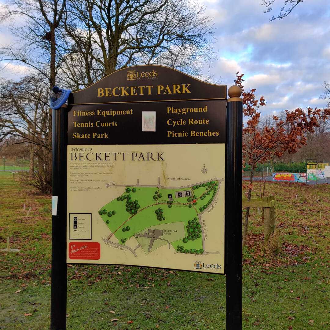 Beckett Park sign