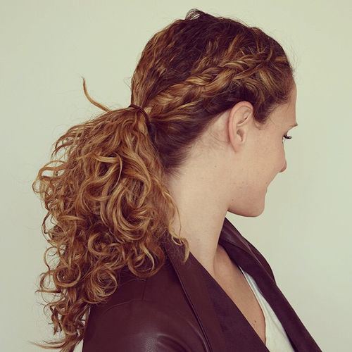 side braid with curls hairstyles