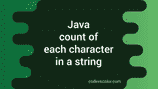 Java program to count the occurrence of each character in a string ...