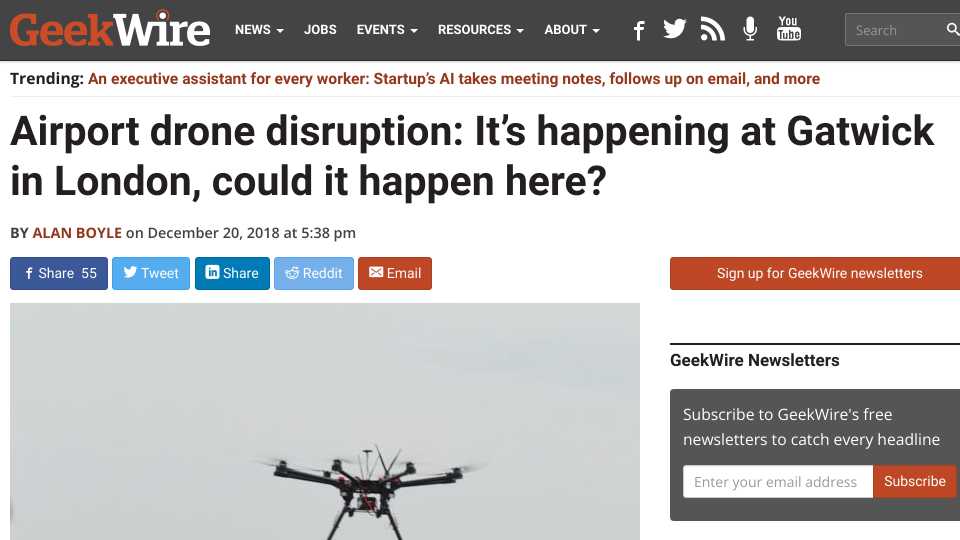 Airport drone disruption: It's happening at Gatwick in London, could it happen here?