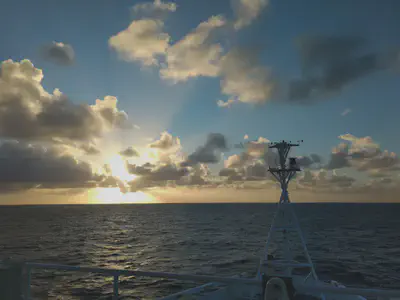 Beautiful sunset from deck 5.