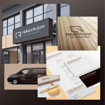 Nagonsin - fa padló és falburkolatok - arculat, logo és reszponzív weboldal