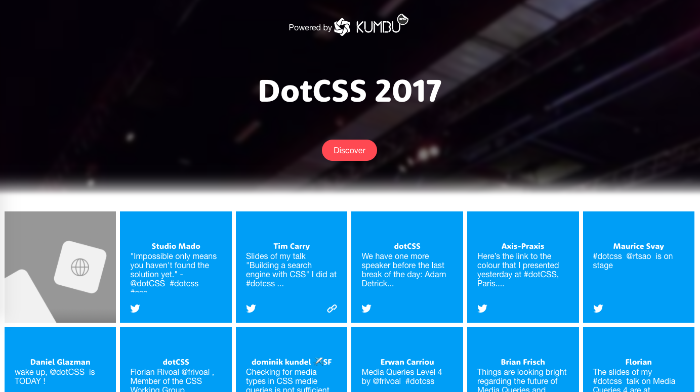 Discover dotCSS 2017' best Tweets