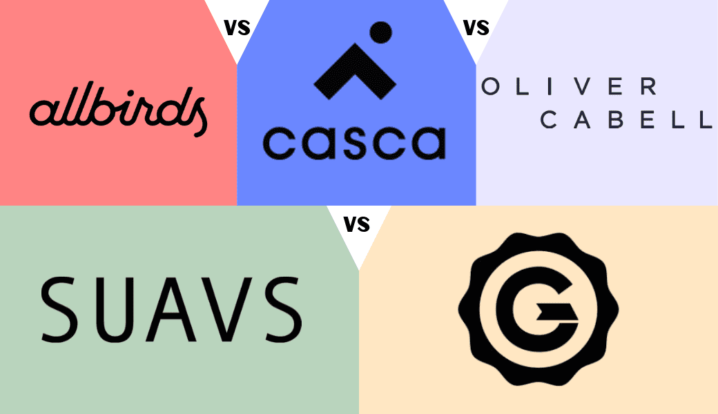Allbirds vs. Casca vs. OliverCabell vs. SUAVS vs. GREATS - Cover Image Allbirds vs. Casca vs. OliverCabell vs. SUAVS vs. GREATS - Cover Image