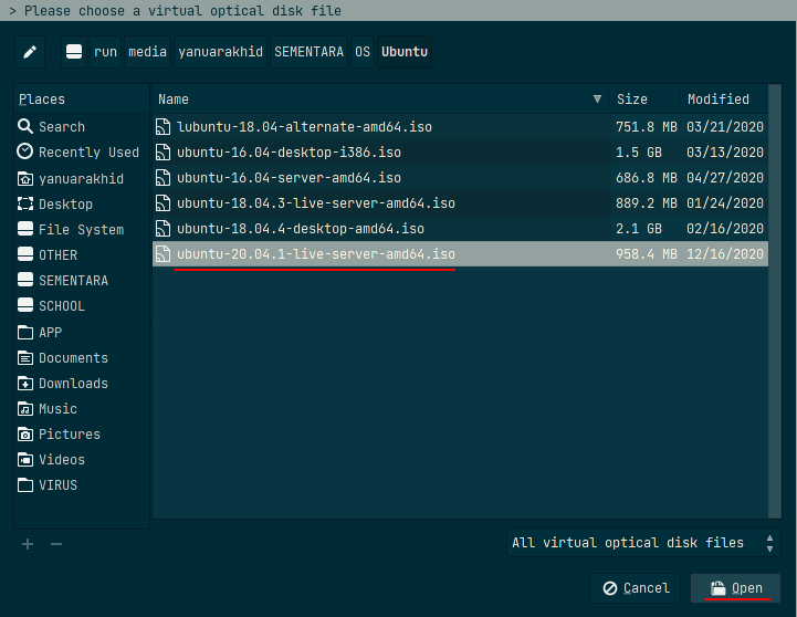 Menambahkan installer Ubuntu 20.04 LTS