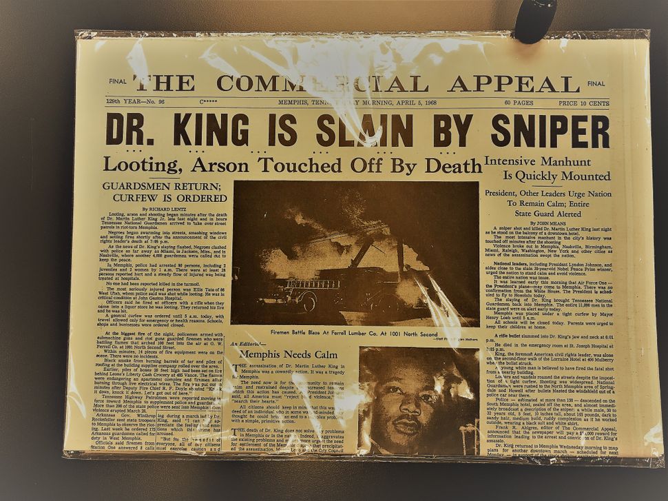 Headlines across the nation told the story of the sniper's bullet A Memphis newspaper from 1968