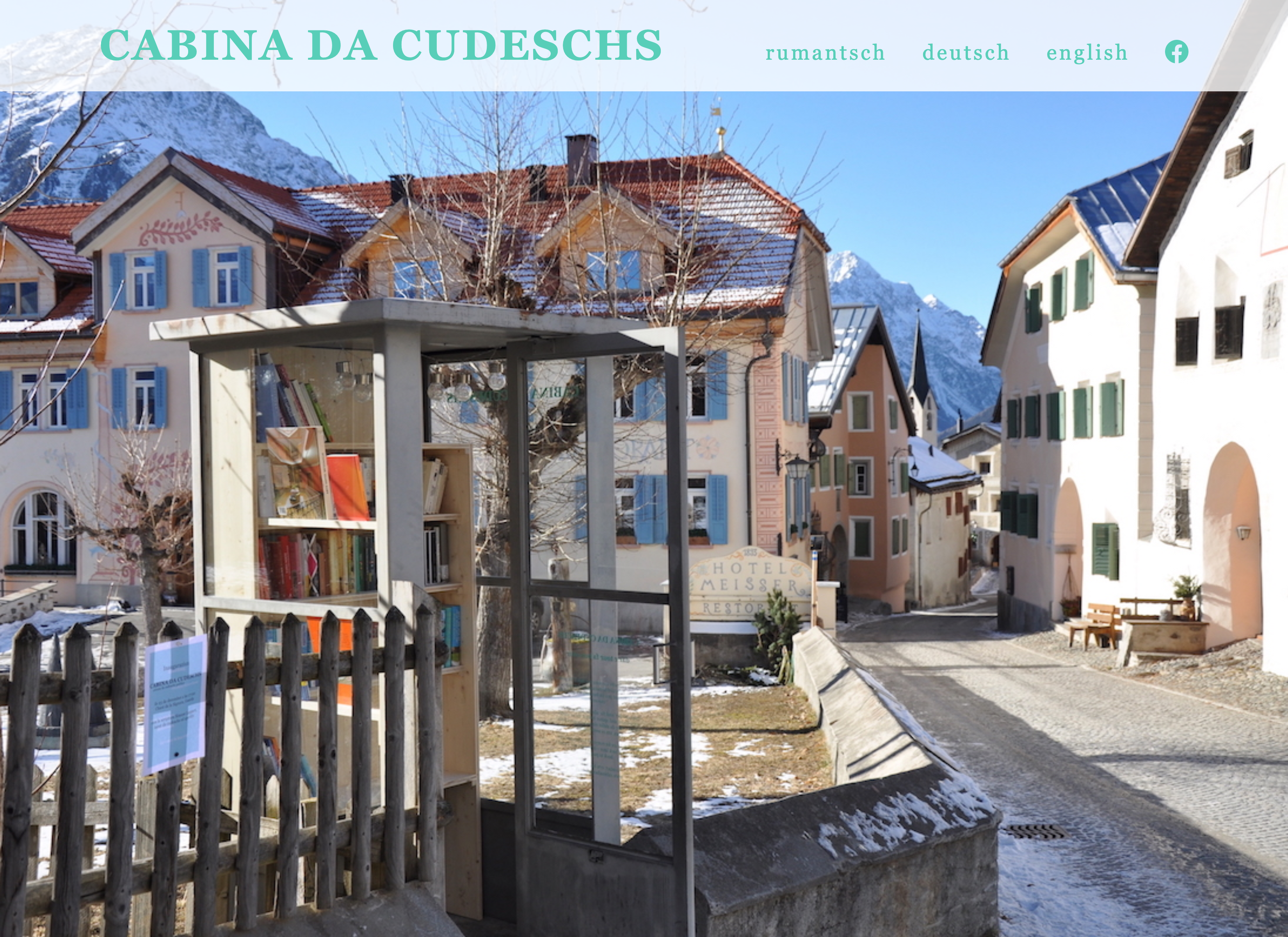 Screenshot of the 'Cabina da cudeschs' website