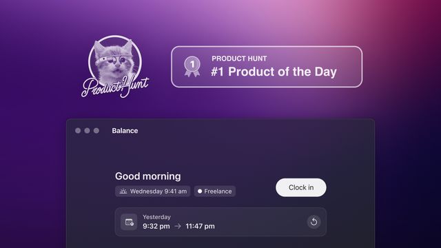 Balance as the #1 Product of the Day