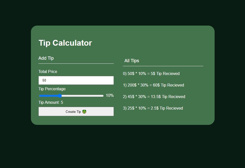 tip calculator project