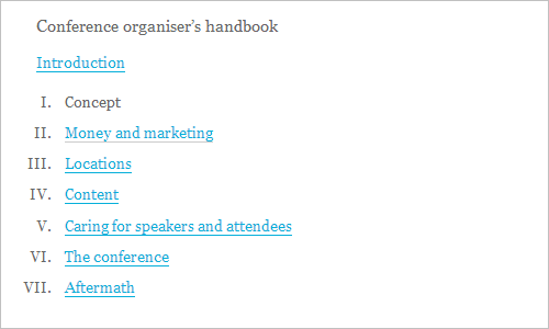 Conference Organiser’s Handbook