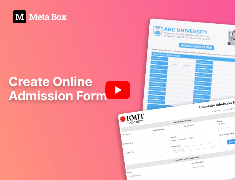 creating online admission form