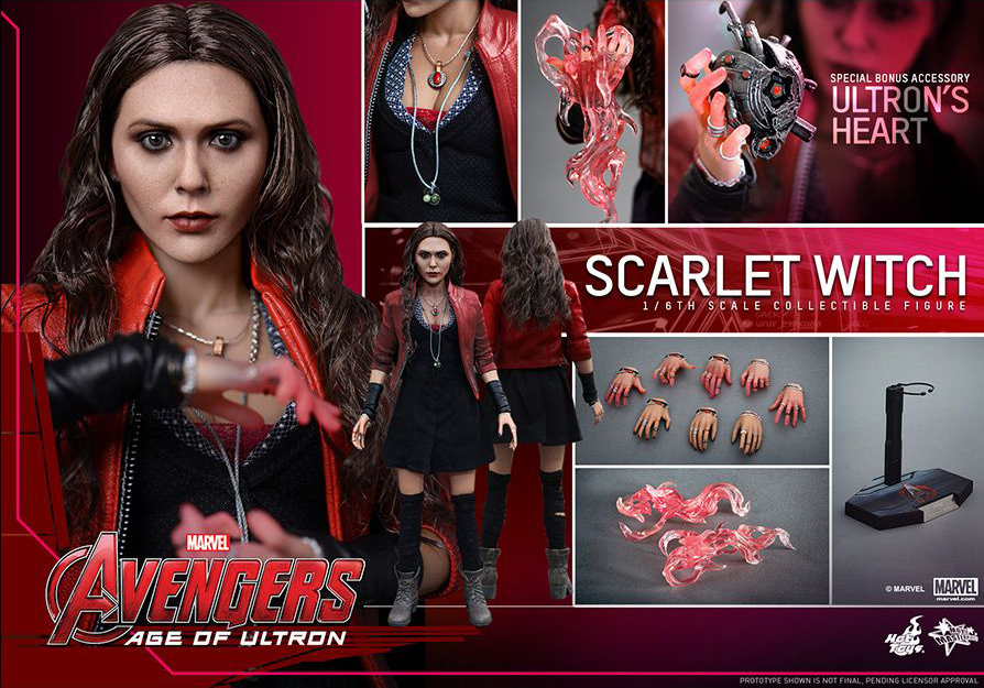 Hot Toys Scarlet Witch Wanda With Seamless Body Figround