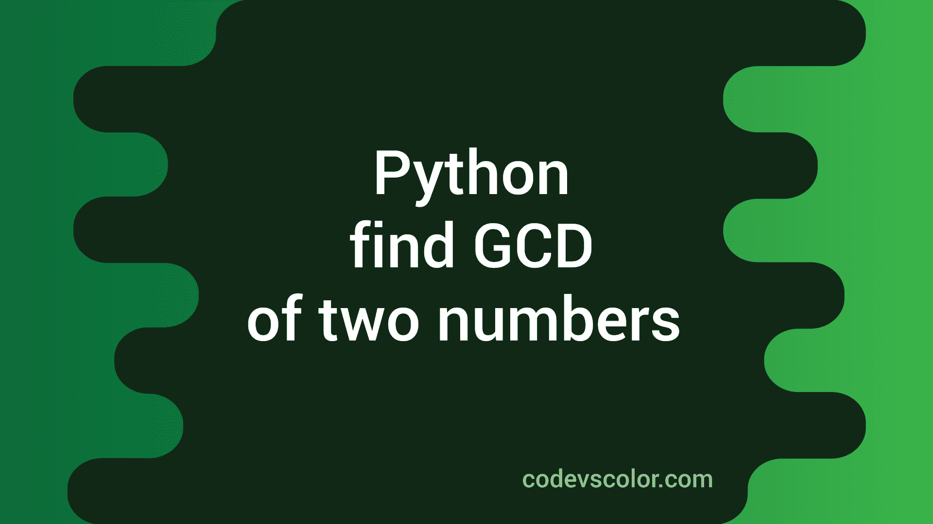 Python program to find the gcd of two numbers using fractions module ...