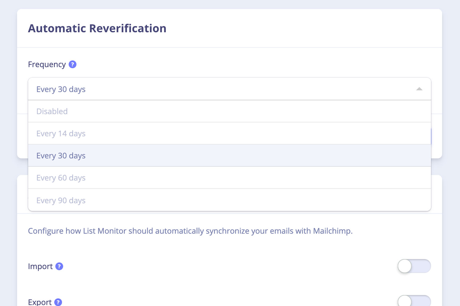 List monitoring step 2