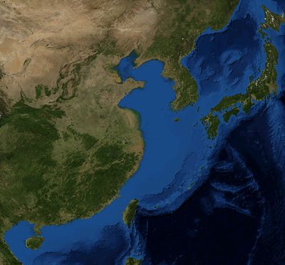 Mar de la China, NASA World Wind Globe. Dominio público.
