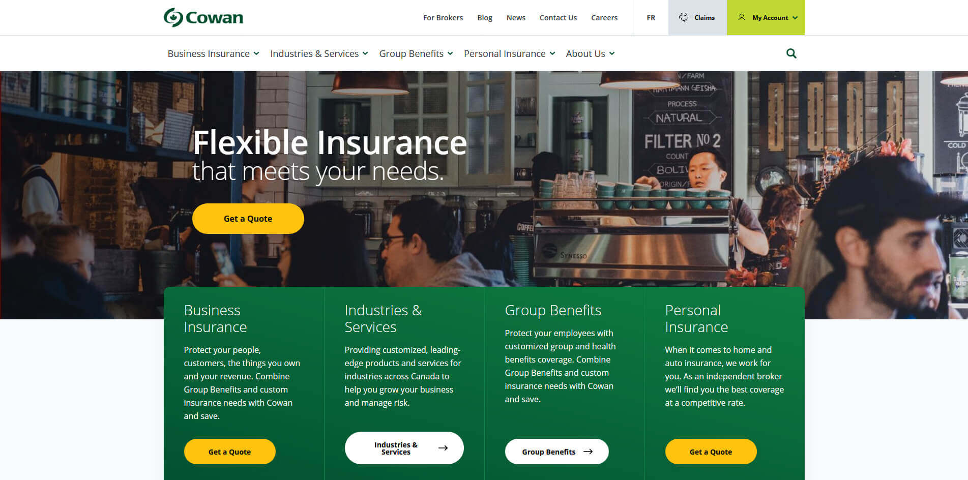 Cowan Insurance Group Website Screenshot