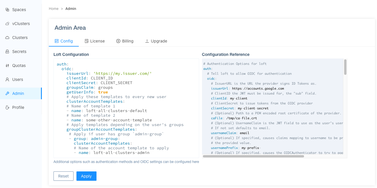 Configure Automatic Cluster Account Templates