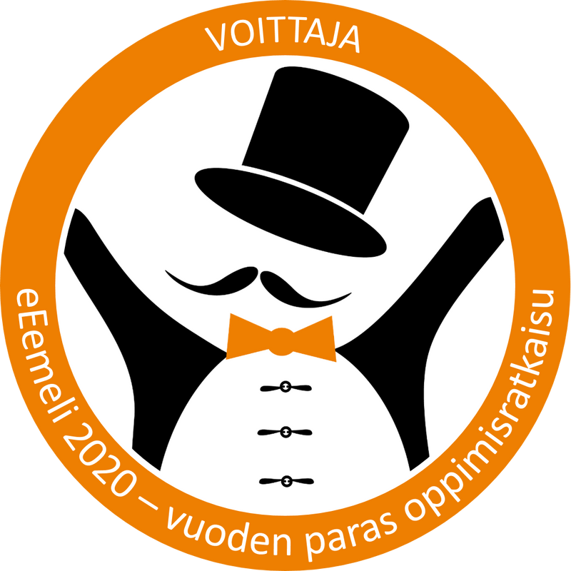 The badge of the winner of the eEemeli 2020-competition