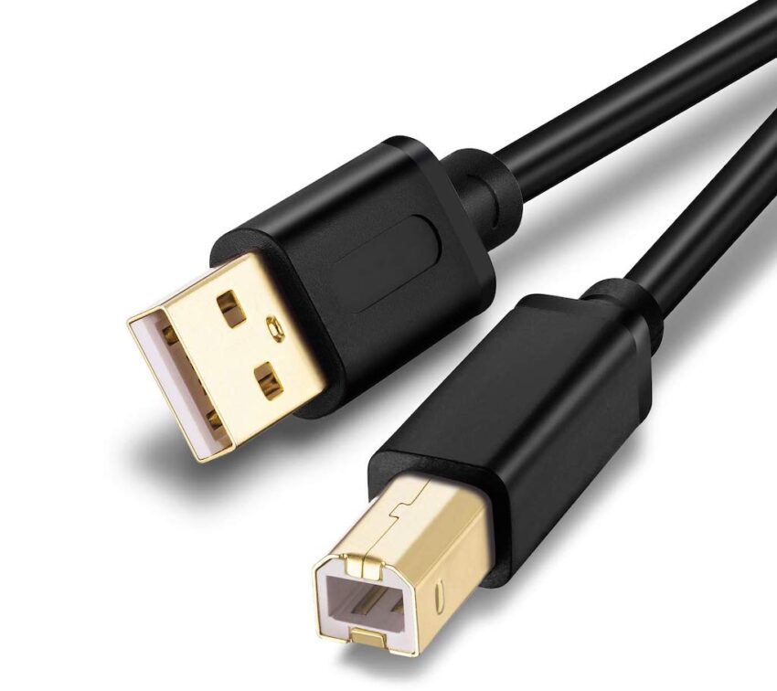 Cable USB tipo B macho a USB tipo A macho para conectar controlador midi a pc