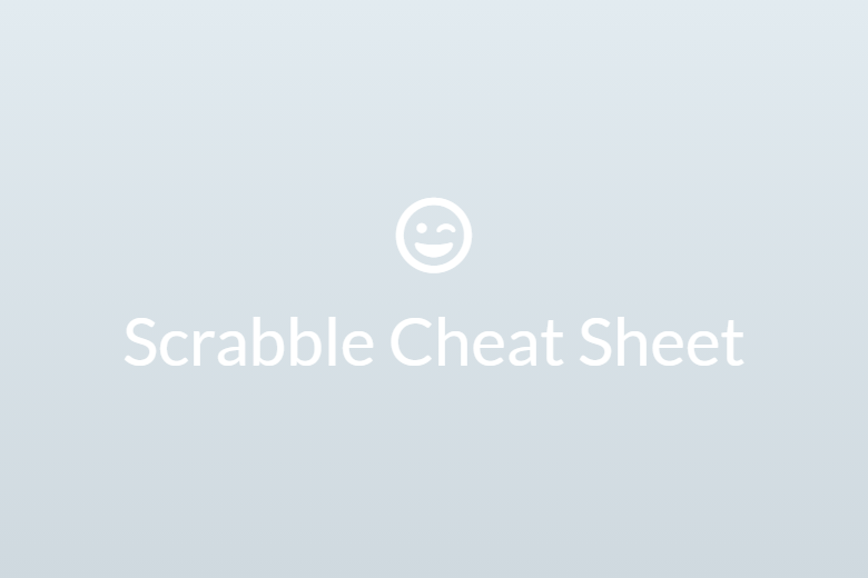 Scrabble cheat sheet