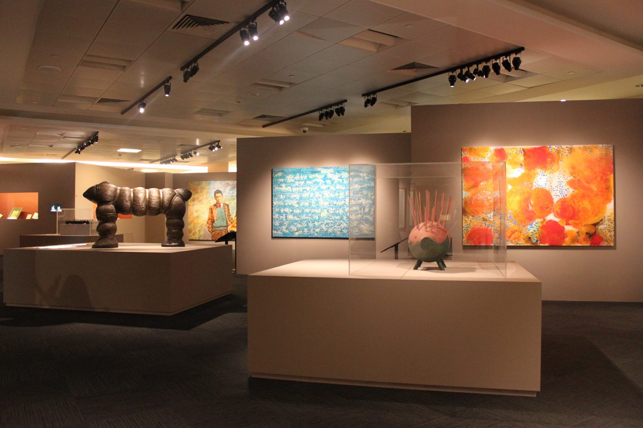 A photo showing an overview of the Anatomy of a Free Mind exhibition