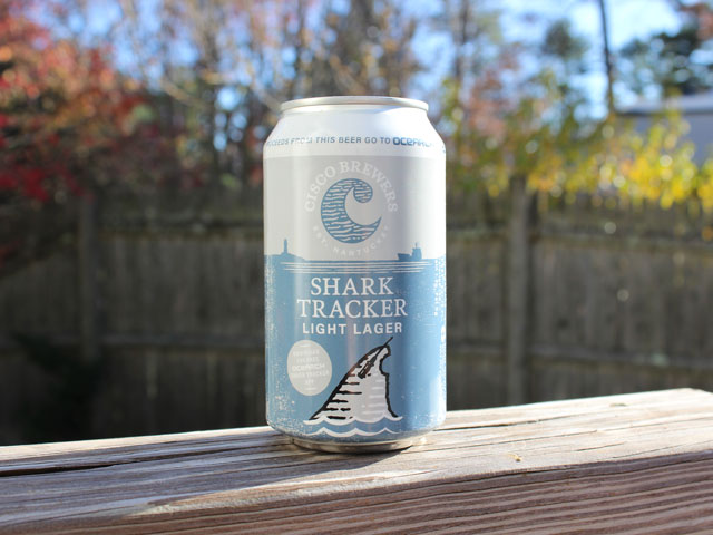 Shark Tracker, a Light Lager brewed by Cisco Brewers