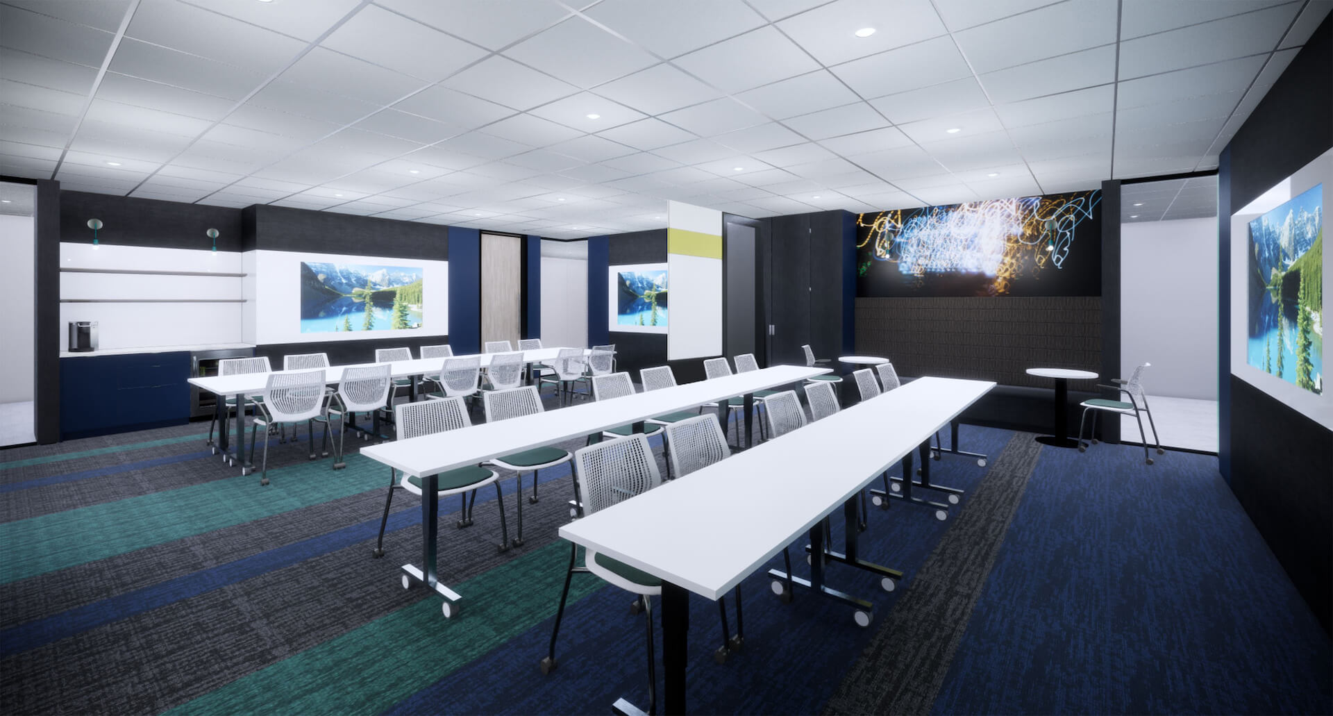 Digital rendering of component-based interior space