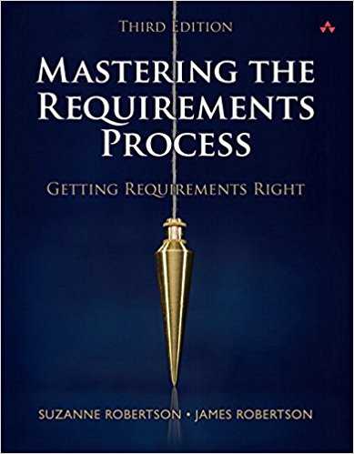 Mastering the Requirements Process book by Suzanne and James Robertson