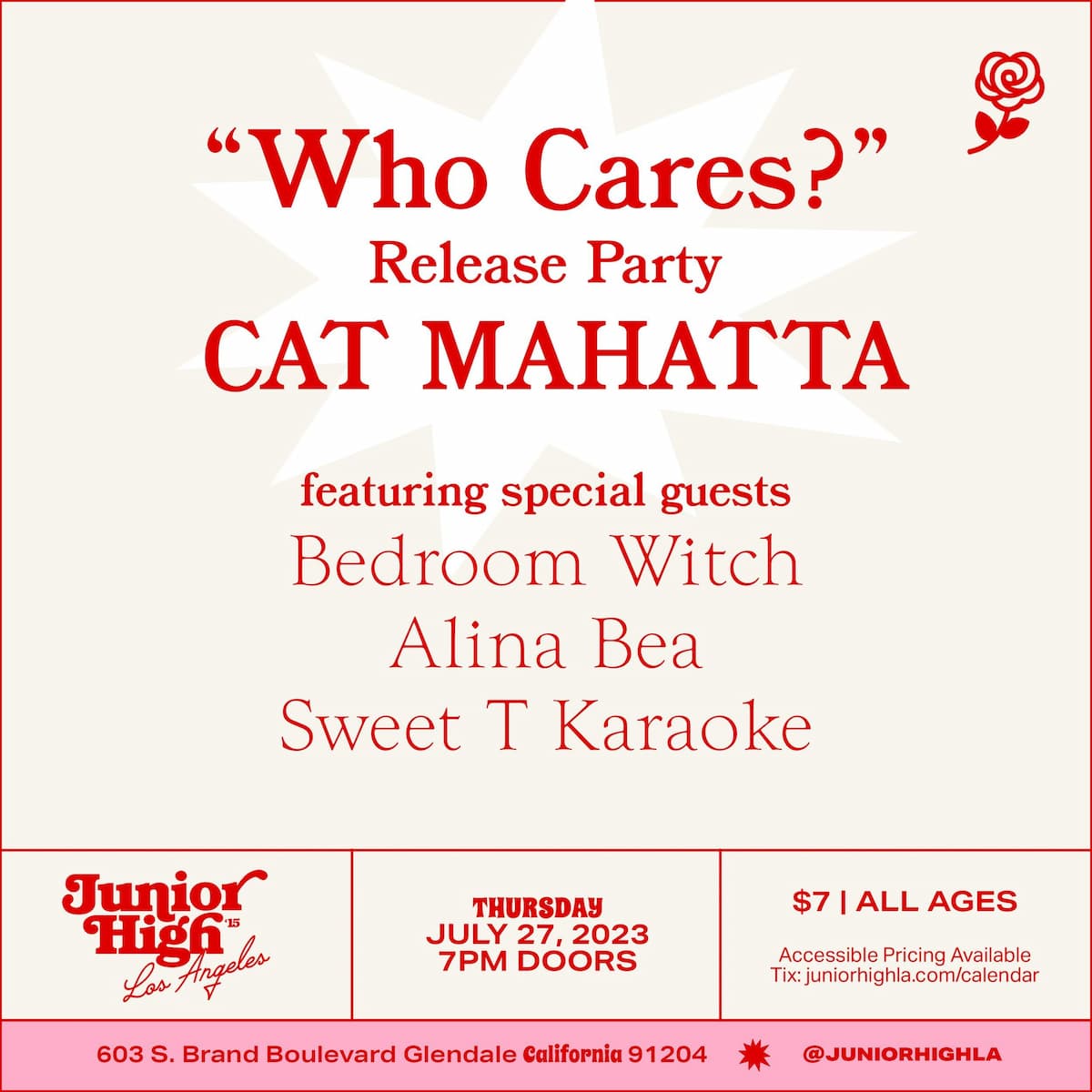 Cat Mahatta / Bedroom Witch / Alina Bea / Sweet T Karaoke