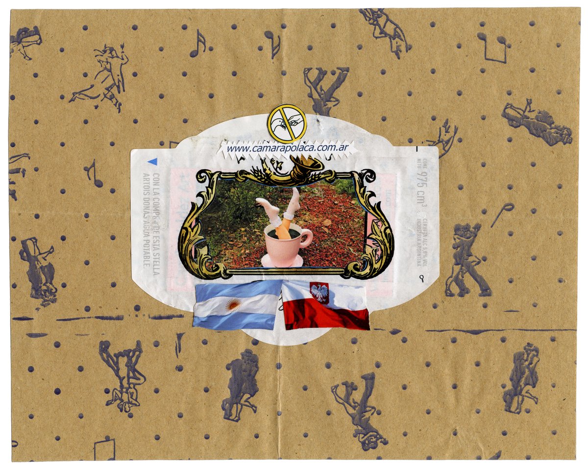 Widzenie powtórne [Argentyna Buenos Aires], 2019, kolaz papier, 17x21-5cm