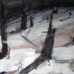 Eda Lõhmus, Estonia. ”Surnuaed” 2009. Canvas, acrylic, 50x70cm Eda Lõhmus, Estonia. ”Surnuaed” 2009. Canvas, acrylic, 50x70cm