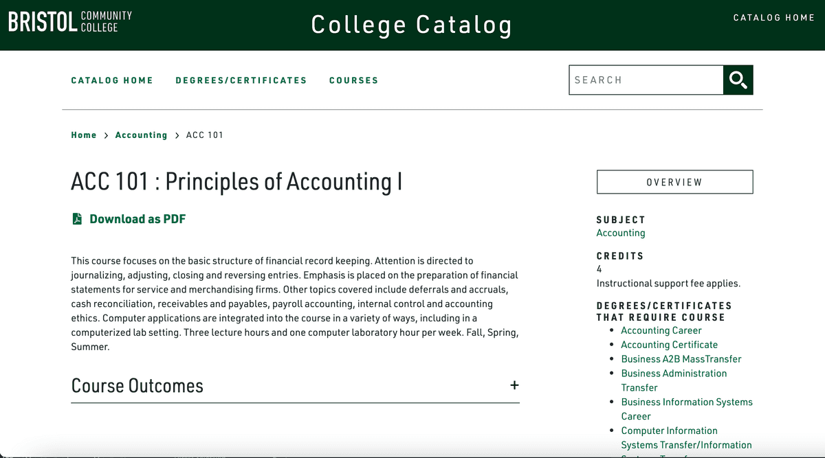 Case Study — Bristol Course Catalog — Clean Catalog