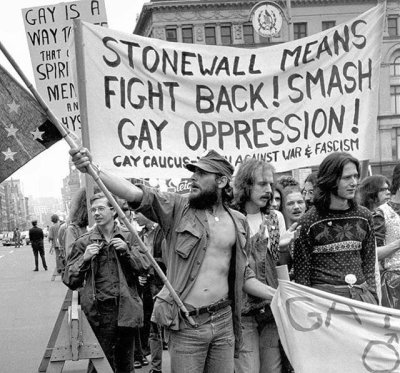 Protesters at The Stonewall Riots