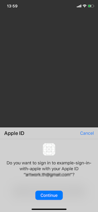Sign in with Apple second time