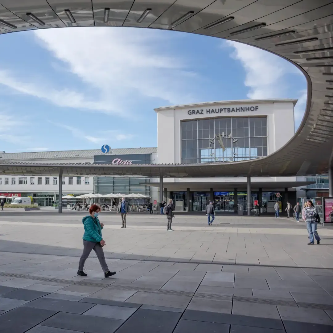Entfernung Hauptbahnhof Graz vom Studentenheim