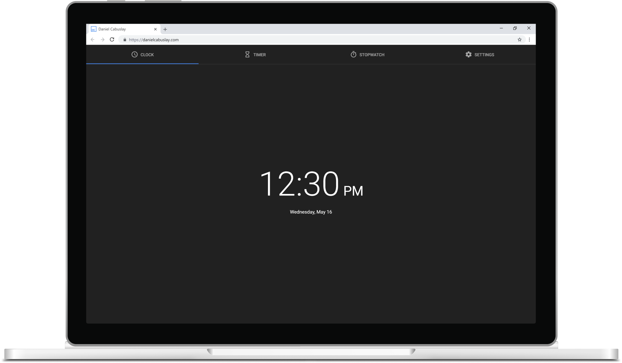 Image of app on a laptop